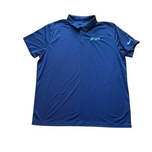 Nike Men's Navy Polo Shirt lyric logo size XXL New